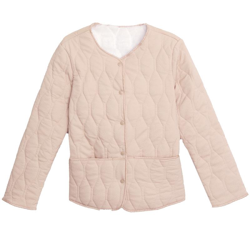 Light and Thin Cotton-padded Clothes Liner, Autumn and Winter New Cotton Clothes Women's Fashion Inner with Short Velvet Women's Coat