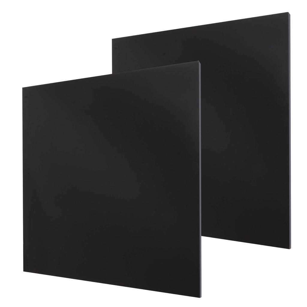5PCS Black Acrylic Sheet Black, Opaque Cast Plexiglass 12Inch Square Panel,PlexiGlass Board for Gigns,DIY Display Projects,Craft