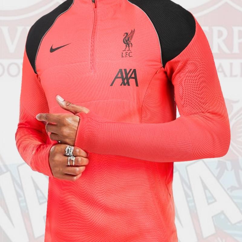 Nike Vaporknit Strike Winter Warrior Liverpool Half-Zip Football Training Sweatshirt Men Tops Red CZ3407-645