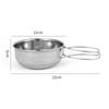 Foldable Soup Dish Bowl Stainless Steel Hiking Pot Picnic Utensils for Outdoor Camping