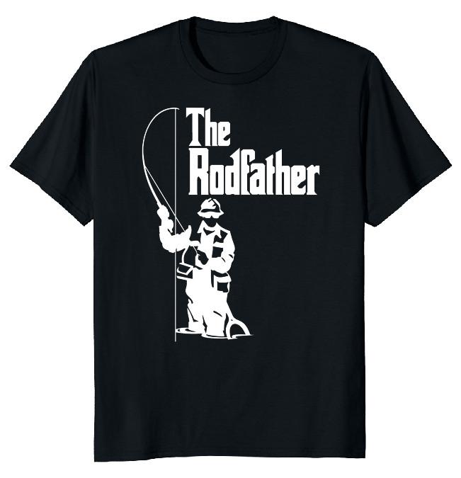 NEW LIMITED The Rodfather Fishing Father Funny Novelty Tee L