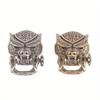 1pc Pure Brass Domineering Leopard Car Keychain Creative Retro Chinese Style Male Tide Motorbike Key Chain Charm Car Ornament