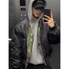 Unisex Camouflage Reversible Winter Bomber Jacket: Thickened Cotton Short Coat