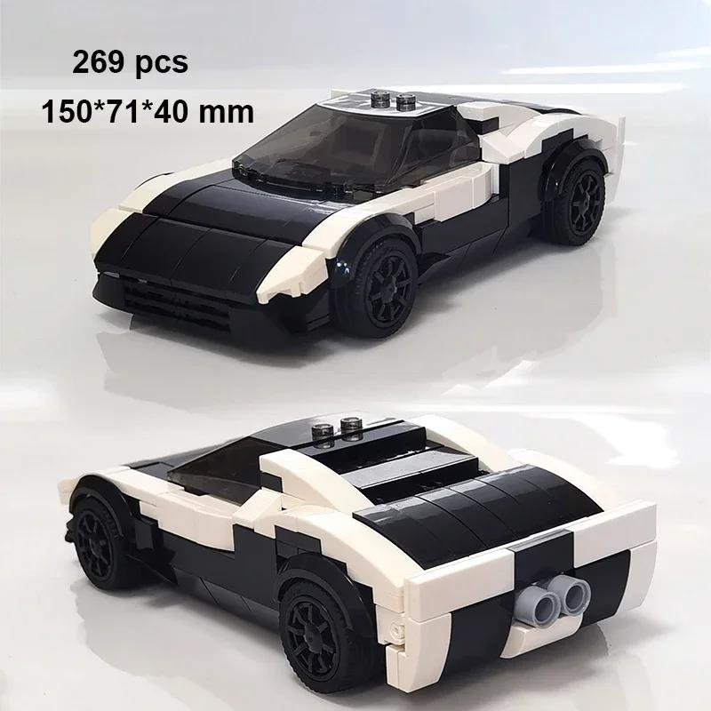 Technisches Auto Stadt Geschwindigkeit Sport MOC Kreatives Rennauto Bausteine Garage Auto Rennauto Auto Fahrzeug Spielzeug