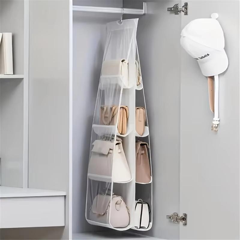 Handbag Storage Artifact Bag Dust-proof Cover Wardrobe Transparent Hanging Storage Shelf Household Room Dormitory Bag Organizer