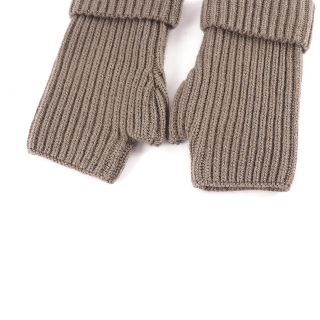 Excellent HERMES Gloves Filipa Brown Cashmere Women M H222033G Used