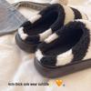 2025 Cute Cartoon Panda Women's Closed-Toe Non-Slip Cotton Slippers for Autumn & Winter