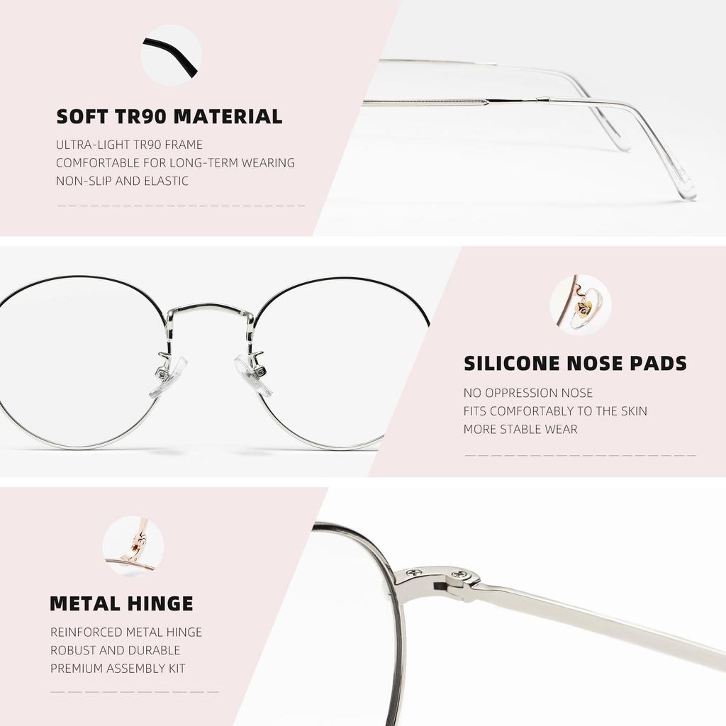 SPEEDHYUN Premium Computer Glasses with Anti-Fatigue Lenses for Office Professionals