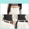 Modern Pu Leather Waist Belt For Women With Square Pin Buckle For Office And Casual Outfits