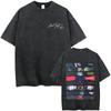 Vintage Gewaschen The Weeknd Starboy Album Grafik T-Shirt Herren Damen Hip Hop Mode Popmusik T-Shirts Männlich Lässig Baumwoll-T-Shirts