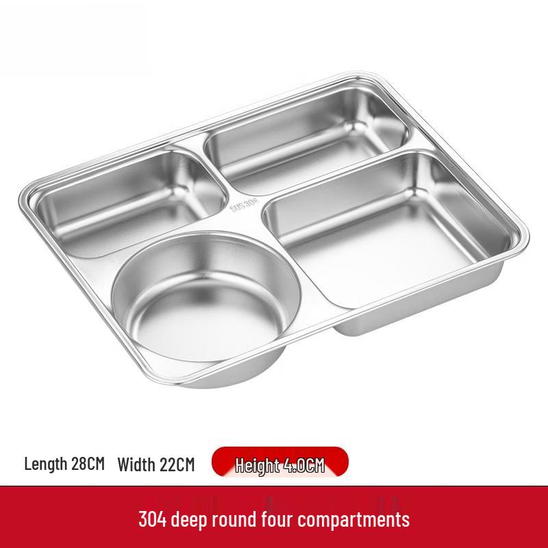 Stainless Steel Divided Dinner Plate