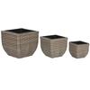 Set of Rattan Pots - Home ESPRIT - Set of Pots - Polypropylene - 40x40x36 Cm - Multicoloured - Floor Mounting