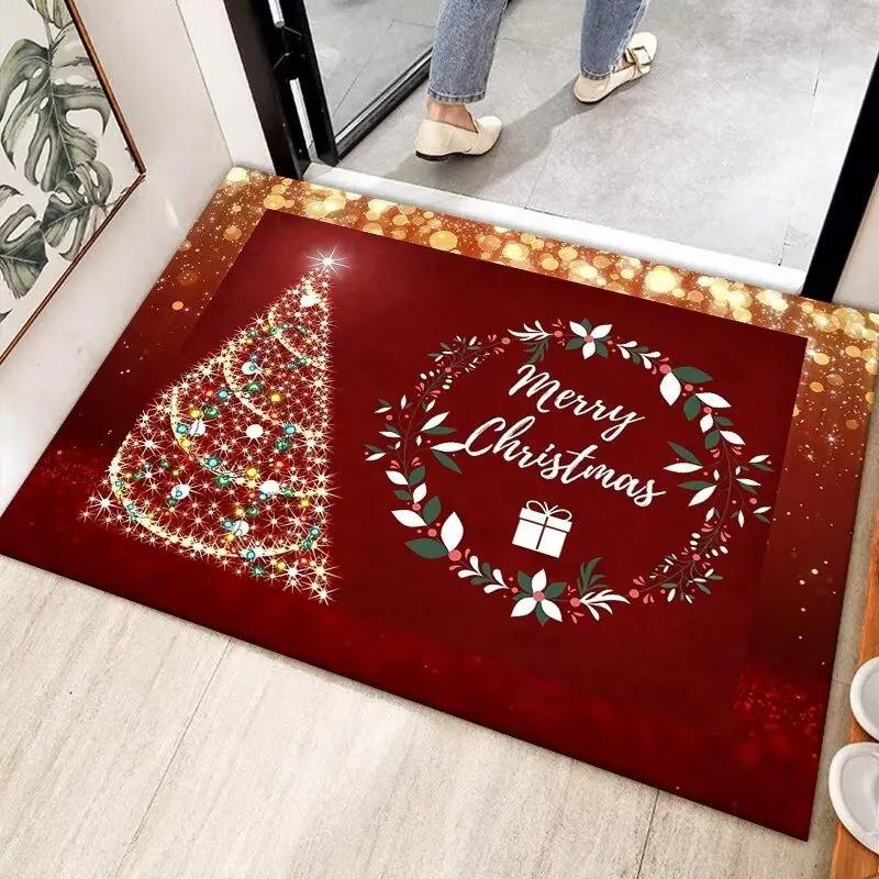Weihnachts-Foyer-Anti-Rutsch-Matten Kaffeetisch-Matten Badezimmer- und Schlafzimmer-Anti-Rutsch-Teppiche und -Läufer und Familienparty-Dekorationen