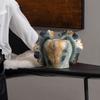 Creative Hand-painted Ceramic Vases Wavy Patterned Wings Ceramic Handicraft Floral Arrangement Accessories Home Decoration