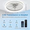 20-Inch Modern Crystal Ceiling Fan with App-Controlled Smart Remote