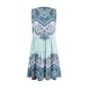 Damen Freizeit Alltag Dating Ausgehen Mode Print Basic Ärmellos Locker Kleid Böhmisches Strandkleid Ärmelloses Kleid