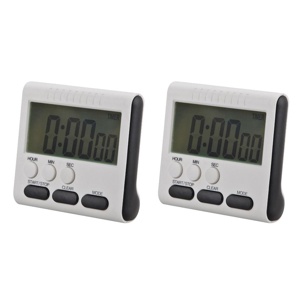 1-5Pcs Multifunction Magnetic Large LCD Digital Kitchen Timer Alarm Count Up Down Clock 24 Hours Electronic Clock for Kid Senior