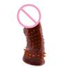 Soft Silicone Condom Thick Penis Extender Wolftooth Stretchable Sleeve Adult Toy