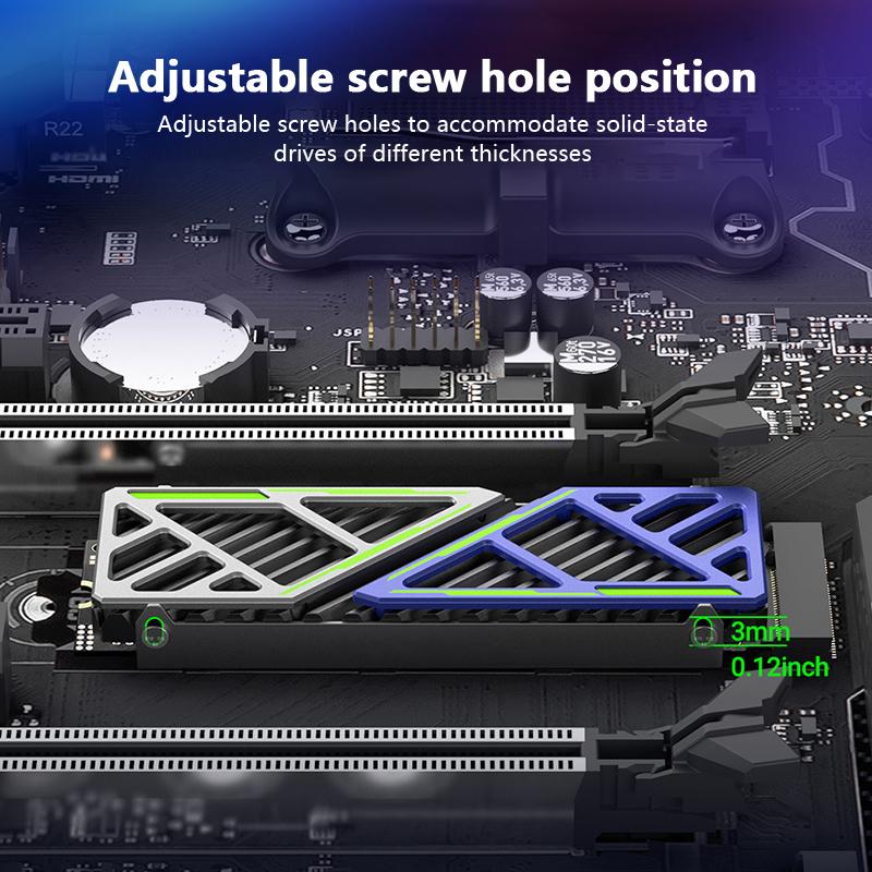 Dazzcold M.2 Ssd Heatsink 2280 Nvme Ngff Radiator Magnesium Aluminum Alloy Pc Efficient Cooler With Thermal Silicone Pad