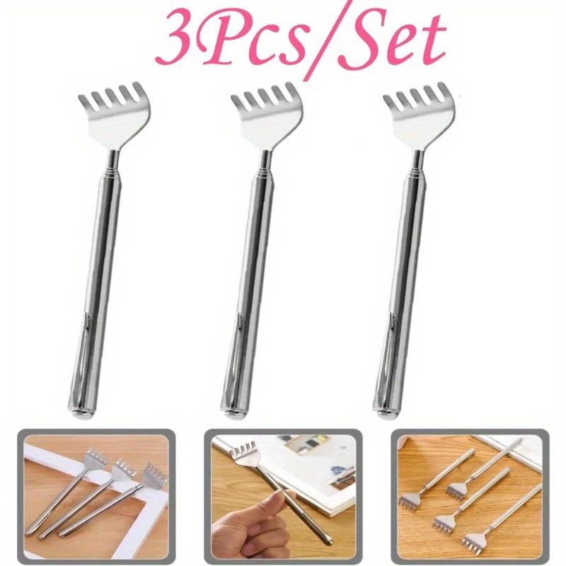 Stainless Steel Telescopic Back Scratcher Extendable Itchy Relief for Men Women Portable Silvery Gifts for Mothers