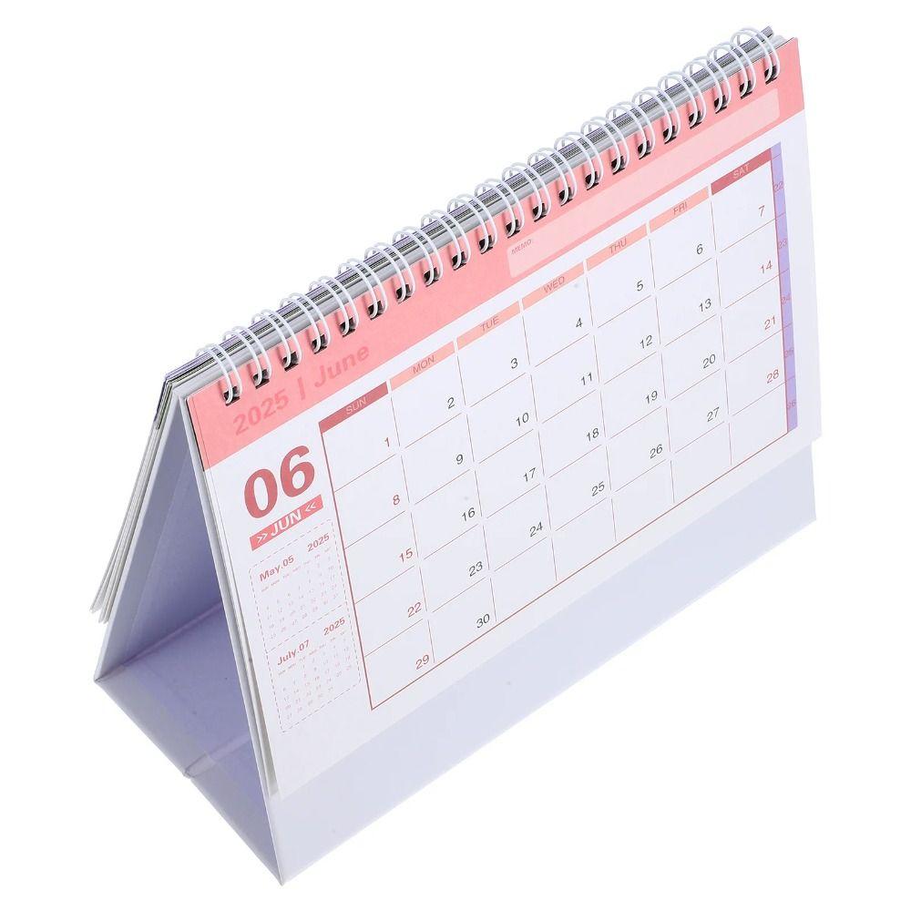 Creative 2025 Desk Calendar Thick Paper Table Planner Mini Desktop Calendar Table Decor