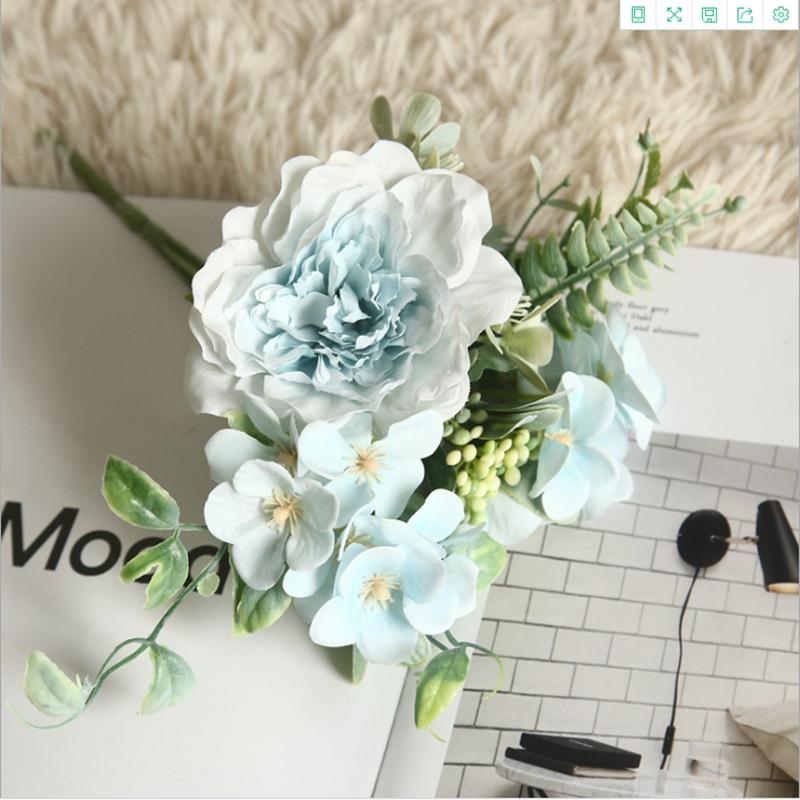 Artificial Flowers Cheap Fake Peony Bridal Holding Plants Vases Table Setting Home Room Decora Accessories Festival Crafts Gifts