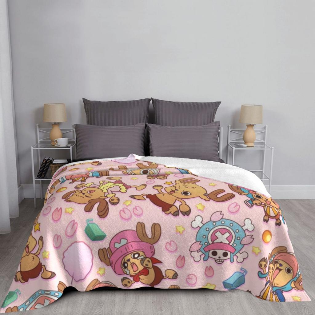 Tony tony chopper! Decke Flanell Frühling Herbst Anime Multifunktions Super Warm Überwurf Decke für Bett Outdoor Tagesdecken