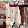 2026 Autumn Unisex Kids Cartoon Embroidered Bermuda Jogger Shorts