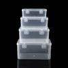 Transparent Rectangular Plastic Storage Box for Hardware and Jewelry Components