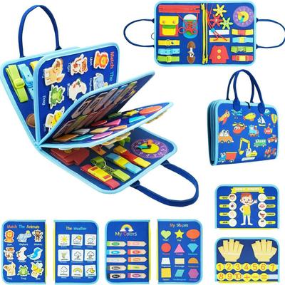 Filz Activity Board Lernspielzeug für Kleinkinder - Frühes Lern- und Lehrmittel