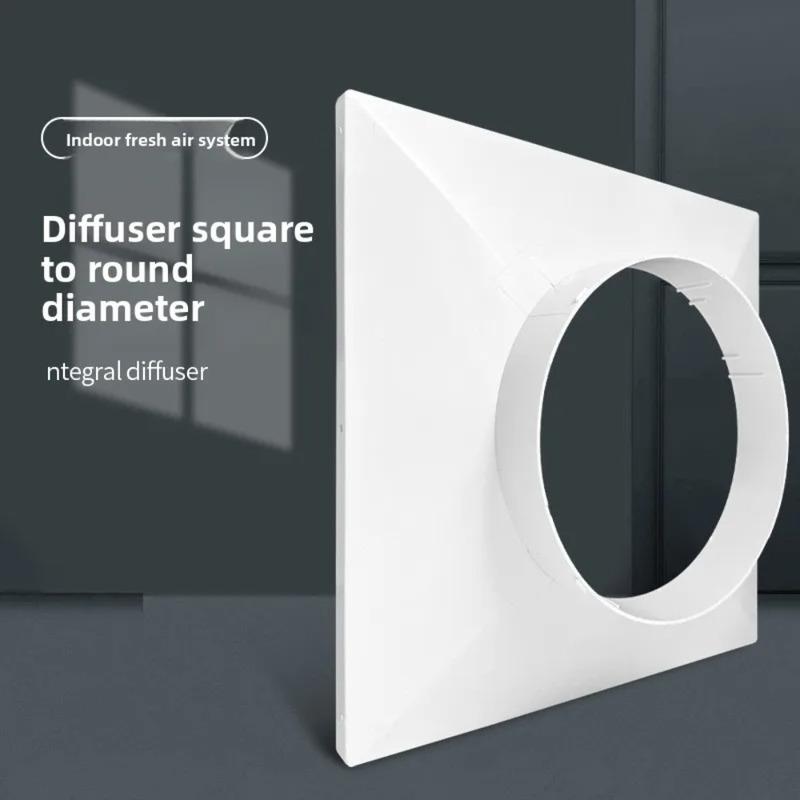 Air Conditioner Exhaust Hose Pipe Adapter Plastic Interface Connector Square To Round Air Duct Adapter 1PCS