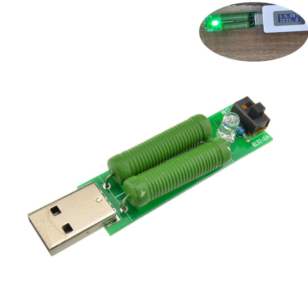 USB 5V Charging Current Resistance 1A 2A Switch Power Bank Load Tester 5W-10W