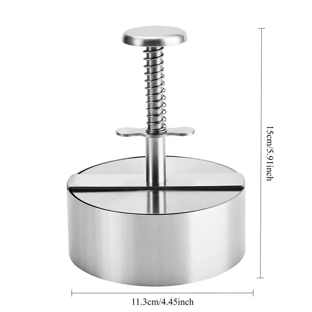 1PC Manual Meat Press Food Stainless Steel Burger Press Round Hamburger Patty DIY Meat Dumpling Wrapper Kitchen Gadgets