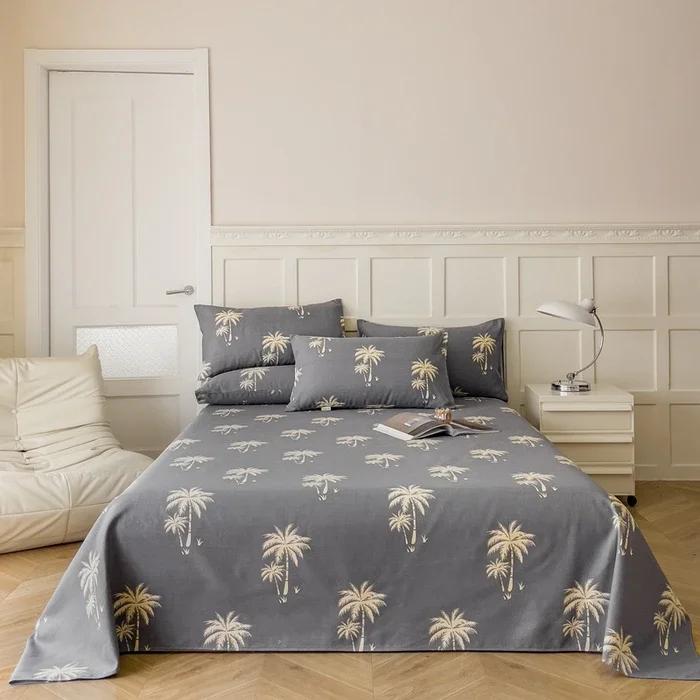 Creative Ethnic Flower Bed Sheet Set 3Pcs Cotton Thickened Bed Sheets Pillowcases Luxury Nordic Queen King Size Bedding Set