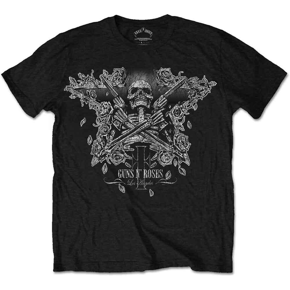 Guns N  Roses Skeleton Guns T-Shirt Black New Unisex T-Shirt XL