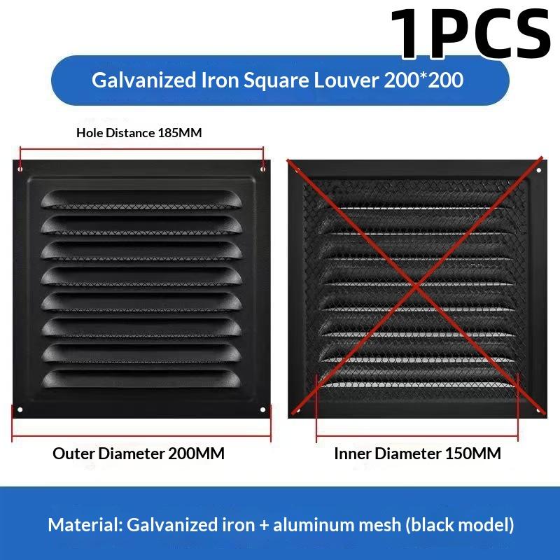 1/2 Stück 150/200/250 mm Metall-Lüftungsgitter Heizungs-Kühlungs-Lüftungsschlitzplatte Auslass-Lüftungsabdeckung