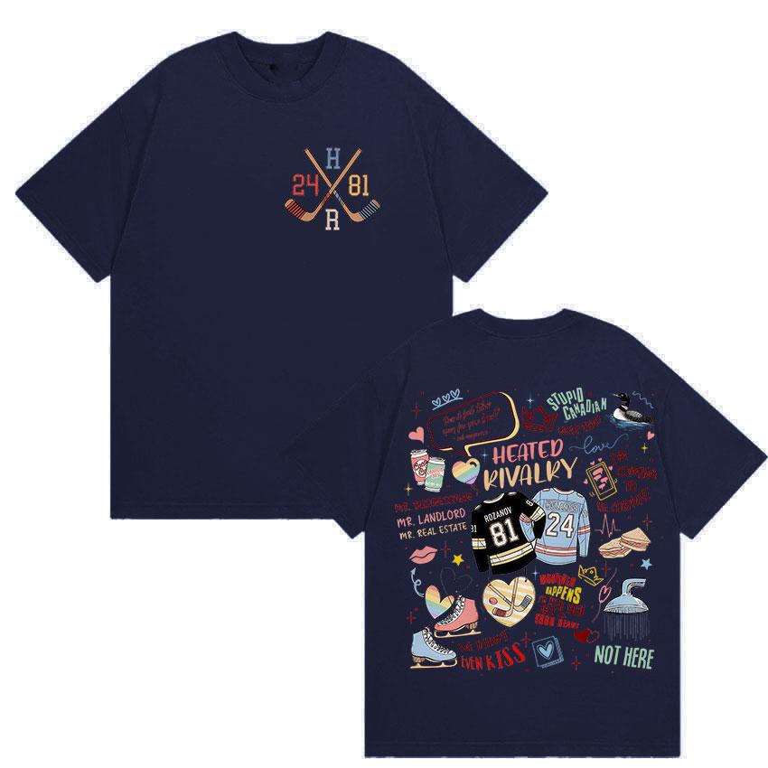 

Shane Hollander 24 Ilya Rozanov 81 T Shirts Movie Heated Rivalry Graphic Tshirt Fashion Harajuku Kawaii Womens Y2K Clothing S
