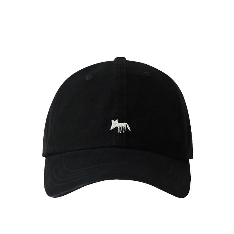 Little Fox Hat Women'S Summer Versatile Embroidery Baseball Cap Big Head Circumference Cap Sun Protection Cycling Sun Hat