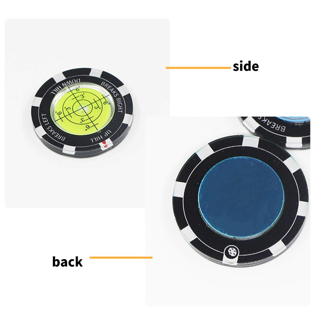 High Accurate Golf Ball Marker for Improved Putting Skills Round Spirit Level for Enhancing Accuracy