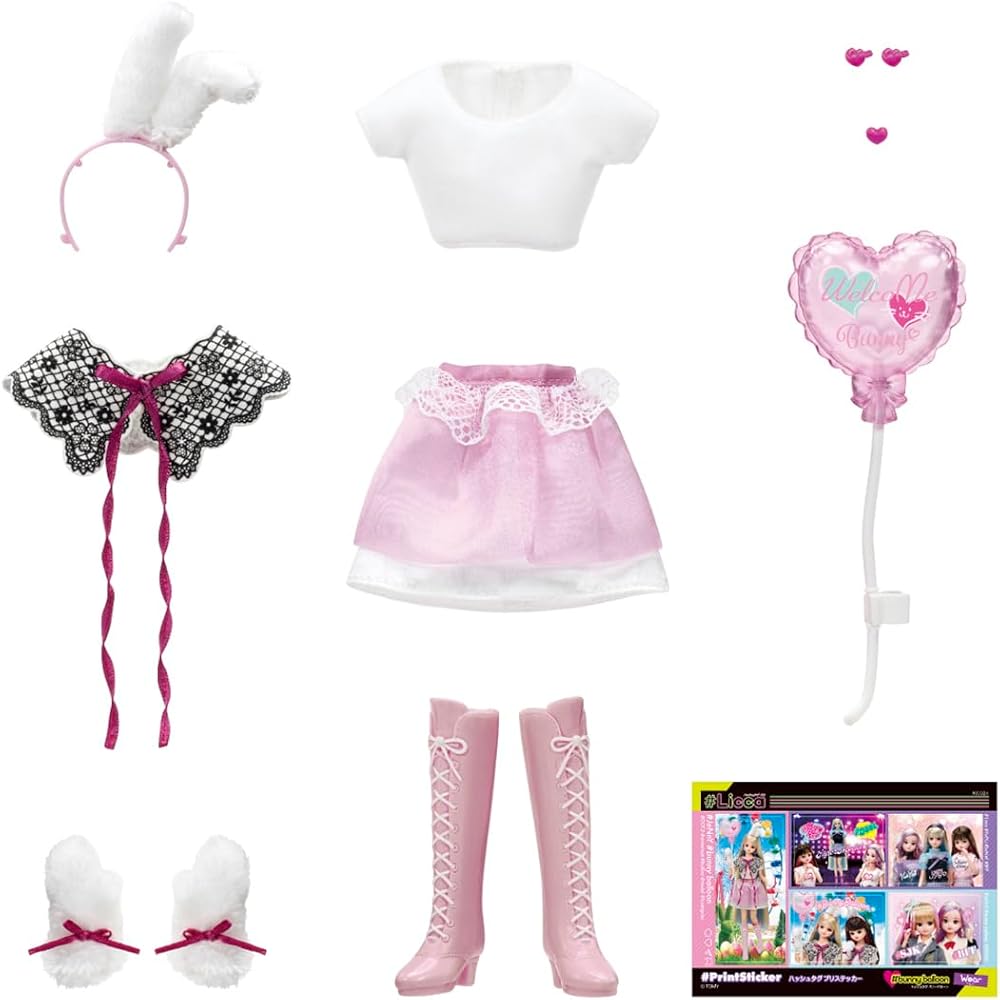 

Takara Tomy Licca-chan Bunny Balloon Dress Up Toy for Kids Age 3 and Up