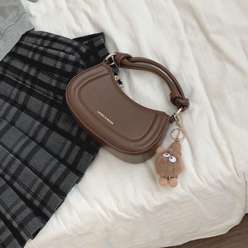 

Niche design bag women s 2025 new fashion retro portable small square bag versatile single shoulder messenger bag commuter style коричневый