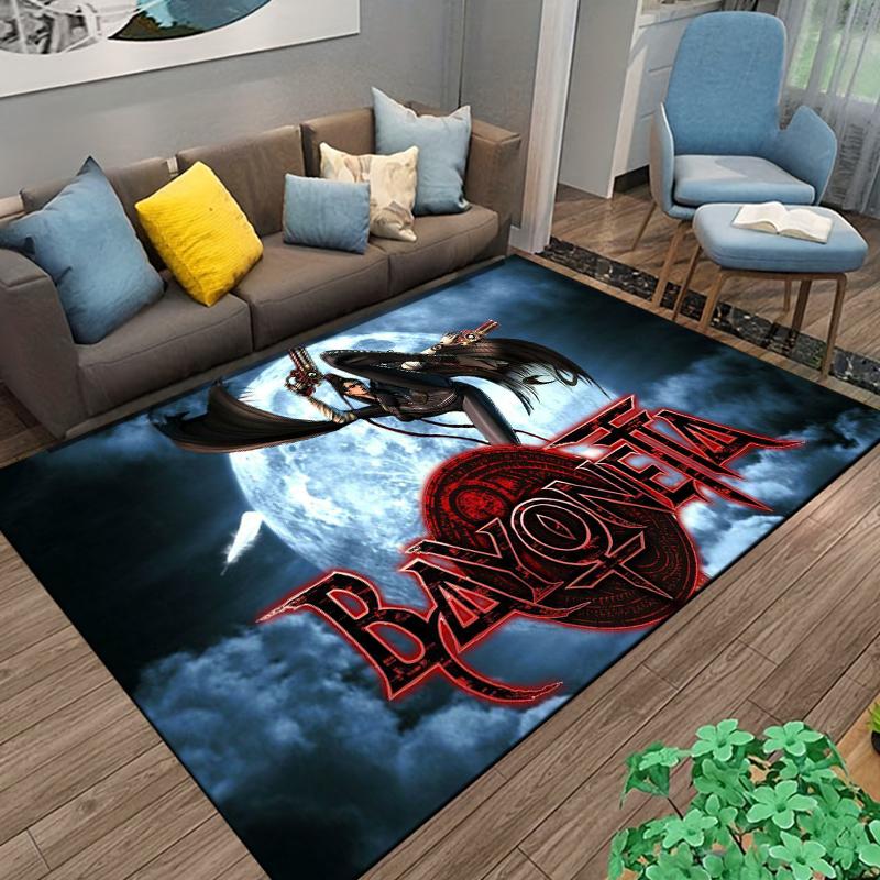 15 Size Bayonetta-game Pattern Rug for Living Room Bathroom Mat Creative Door Mat Bedroom Home Decor Rug Home Accessories