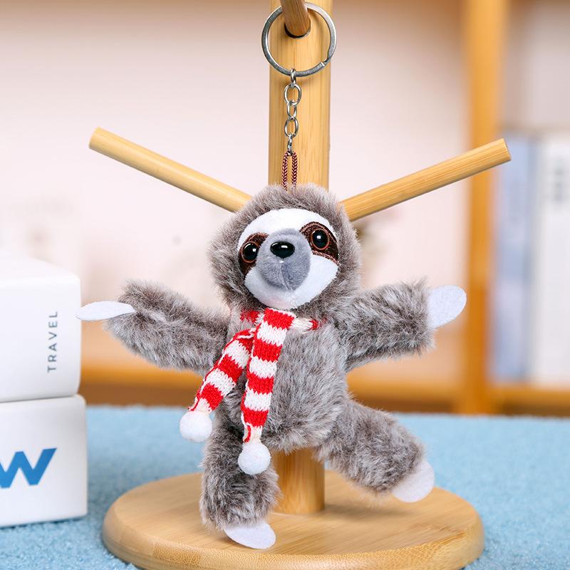 Sloth Doll Pendant Keychain Small Doll Bag Jewelry Plush Toy Birthday Gift Cute Doll