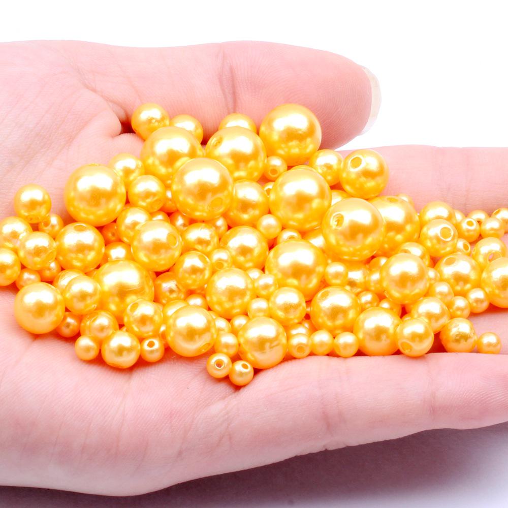 18g Perforated Imitation Pearl Beads: No Peeling/Fading - Cream Glue Hair Clip for DIY Handmade Bracelets & Small Accessories.