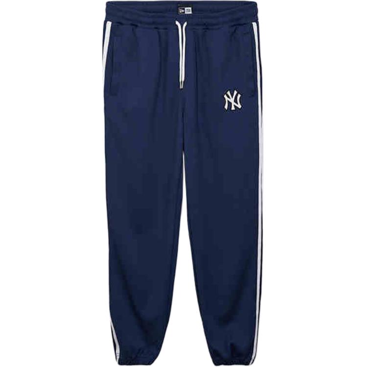 New Era Série Funcional SS25 MLB New York Yankees Vintage Americano Corte Solto Cordão Punhos com Elástico Malha Calças Jogger Unissex Joggers Azul-Marinho 14529380