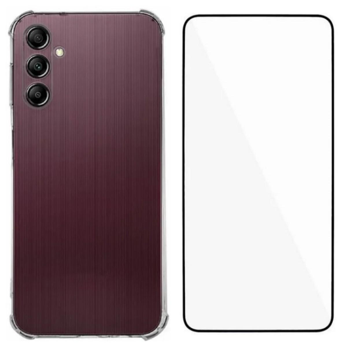 

For Samsung Galaxy A15 4G/Galaxy A15 5G TPU Case WANLONFENG WL3 Series 1.5mm Phone Cover with Tempered Glass Film Transparent