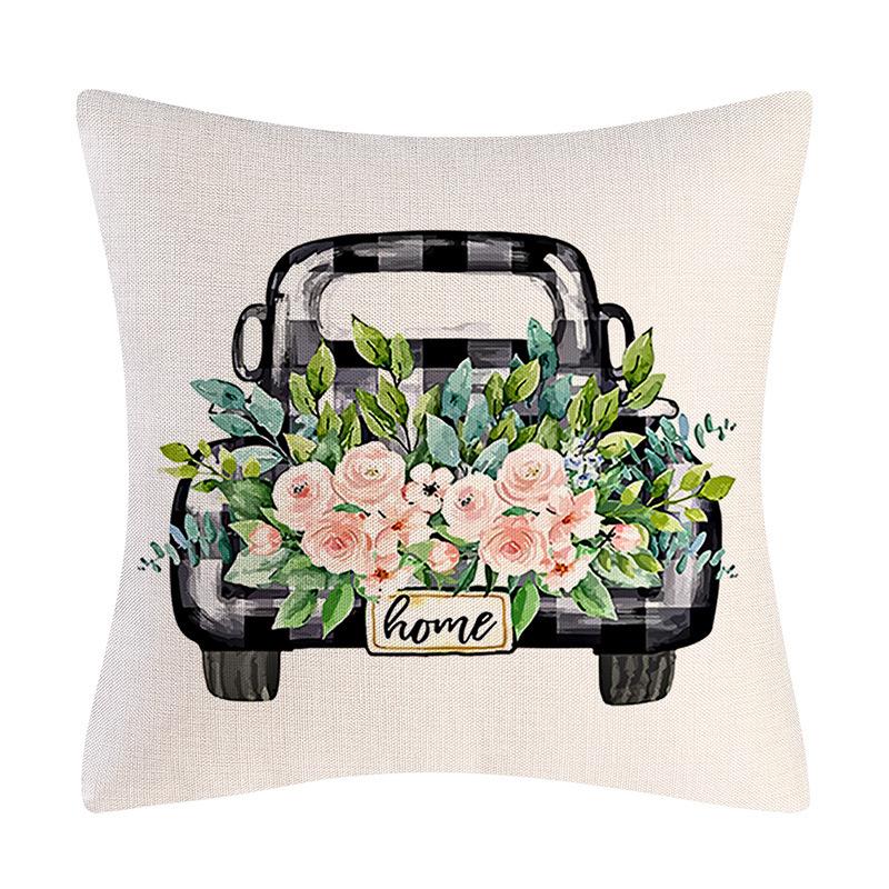 Spring Flowers Pillow Case Household Products Decorative Cushion Plant Garland Cushion Combination