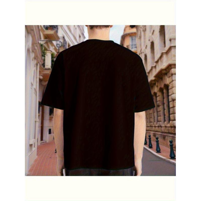 Men'S Wild Graffiti Gorilla Graphic T-Shirt with Beast Lettering & 3D Gorilla Back Print - Casual Short Sleeve Round Neck Tee for Casual Attire,