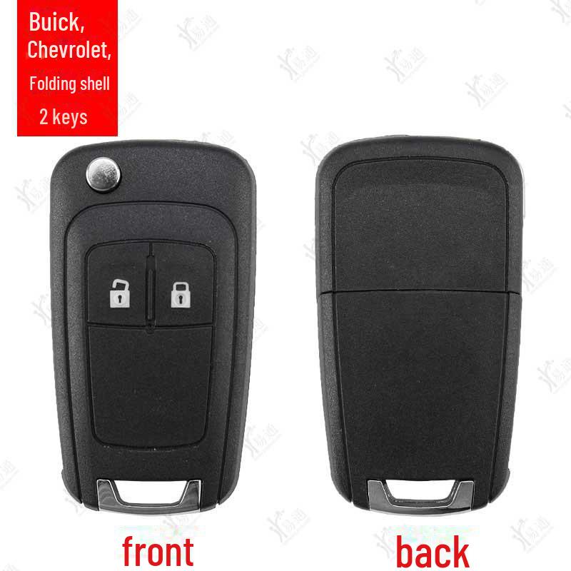 Klappschlüsselgehäuse für Buick Chevrolet, Ersatzgehäuse für Fernbedienung, kompatibel mit 2, 3, 4, 5 Tasten