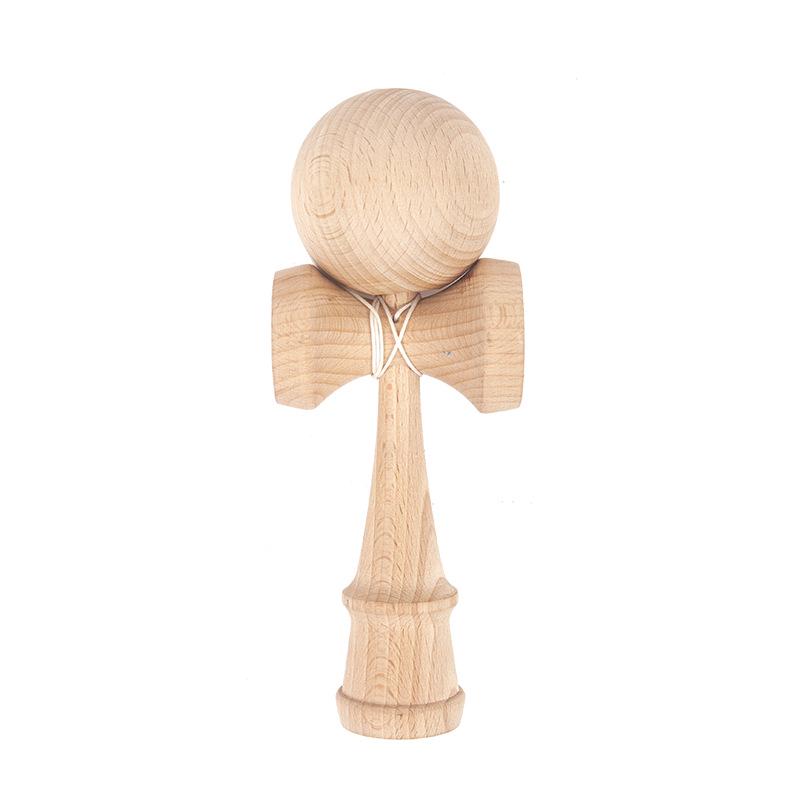 Japanese Wooden Kendama: Educational Skill Toy for Children and Adults. Enhances Hand-Eye Coordination Through Competitive Ball Exercise.